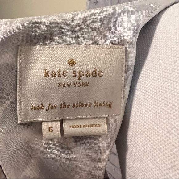 KATE SPADE silk dress shift leopard print Size 6 purple white - Picture 7 of 15